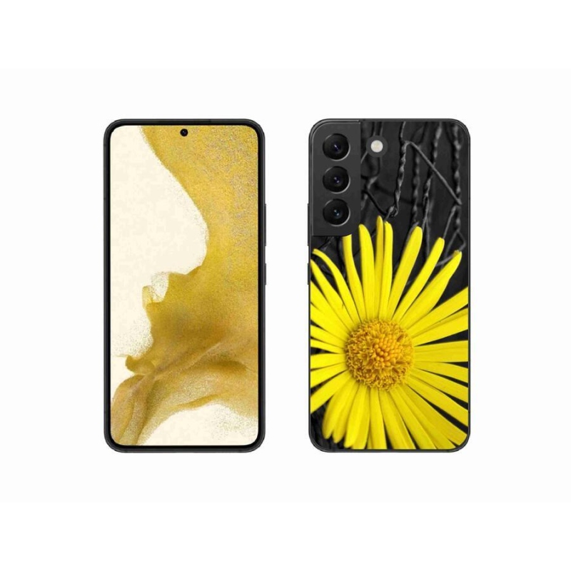 Gél védőhuzat mmCase Samsung Galaxy S22 5G - sárga virág
