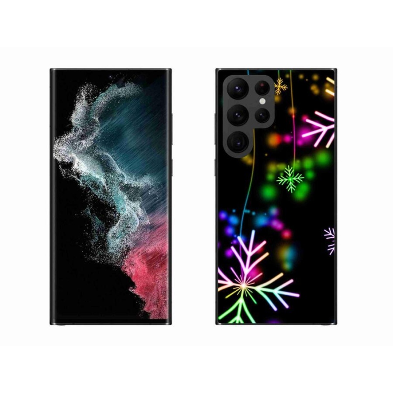 Gél borítás mmCase a mobil Samsung Galaxy S22 Ultra 5G - színes pelyhekkel