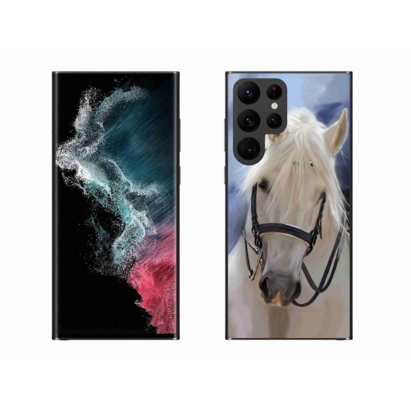 Zselés borítás mmCase Samsung Galaxy S22 Ultra 5G - fehér ló