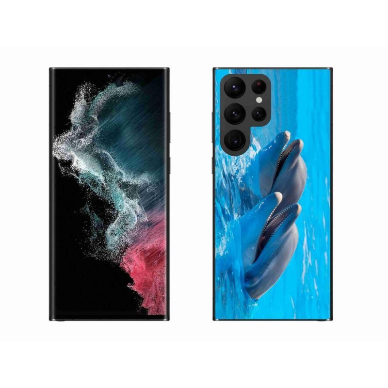 Zselés borítás mmCase Samsung Galaxy S22 Ultra 5G - delfinek