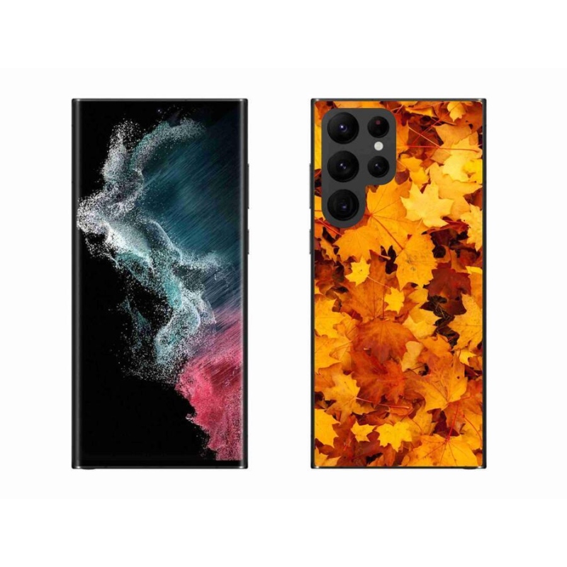 Zselés borítás mmCase Samsung Galaxy S22 Ultra 5G - juharlevelek