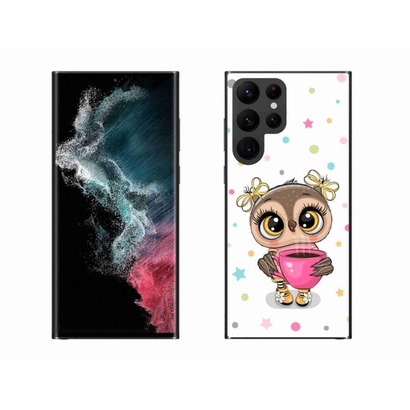 Zselés borítás mmCase Samsung Galaxy S22 Ultra 5G - rajzfilm bagolyhoz