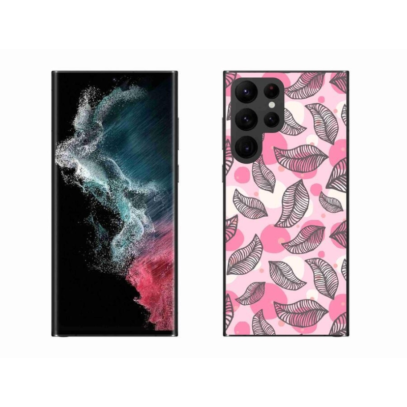 Gél borítás mmCase Samsung Galaxy S22 Ultra 5G - rajzfilmes hulló levelek