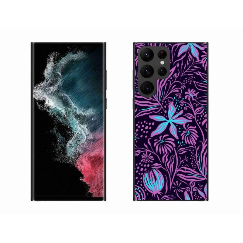 Zselés borítás mmCase Samsung Galaxy S22 Ultra 5G - virágok 2