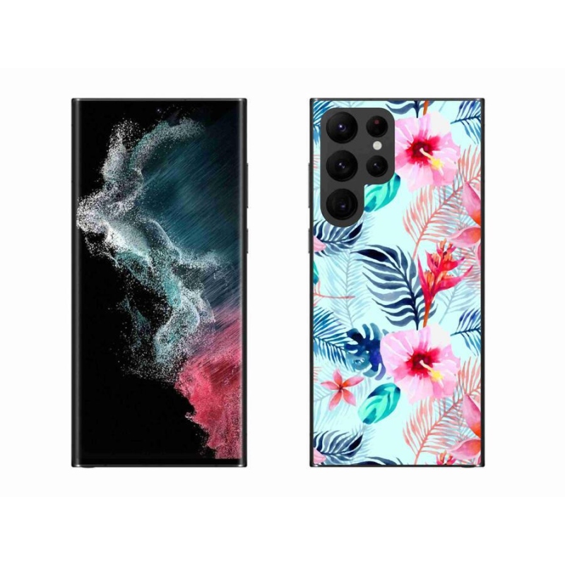 Gél védőhuzat mmCase Samsung Galaxy S22 Ultra 5G - virágok
