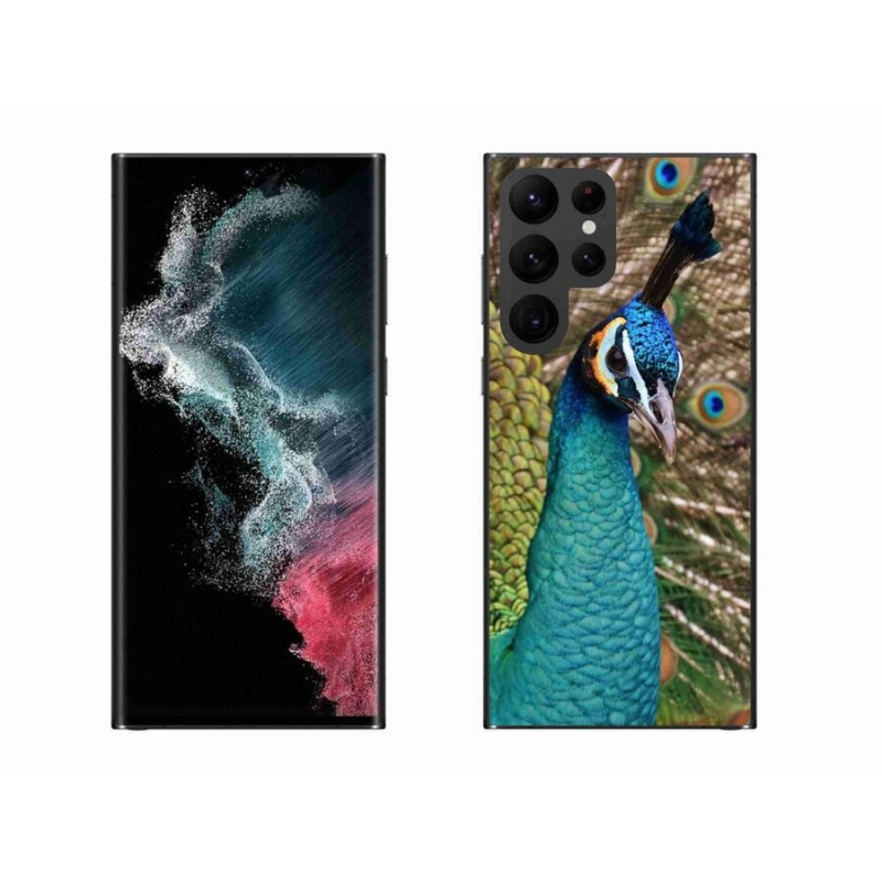 Zselés borítás mmCase Samsung Galaxy S22 Ultra 5G - páva