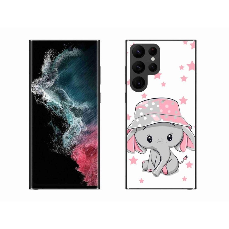 Gél védőhuzat mmCase Samsung Galaxy S22 Ultra 5G - rózsaszín elefánthoz