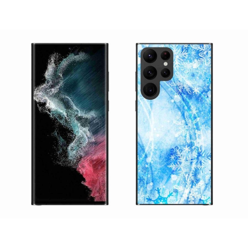Zselés borítás mmCase Samsung Galaxy S22 Ultra 5G - hópelyhekhez