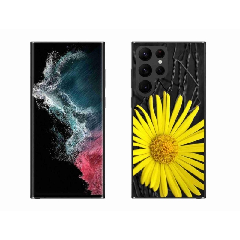 Gél védőhuzat mmCase Samsung Galaxy S22 Ultra 5G - sárga virág