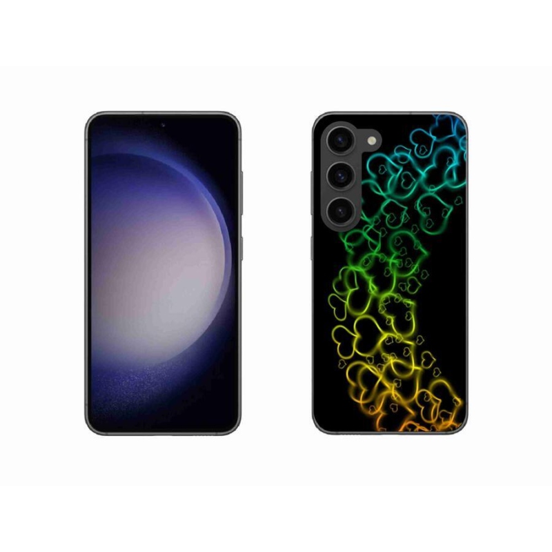 Zselés borítás mmCase Samsung Galaxy S23 5G - színes szívek