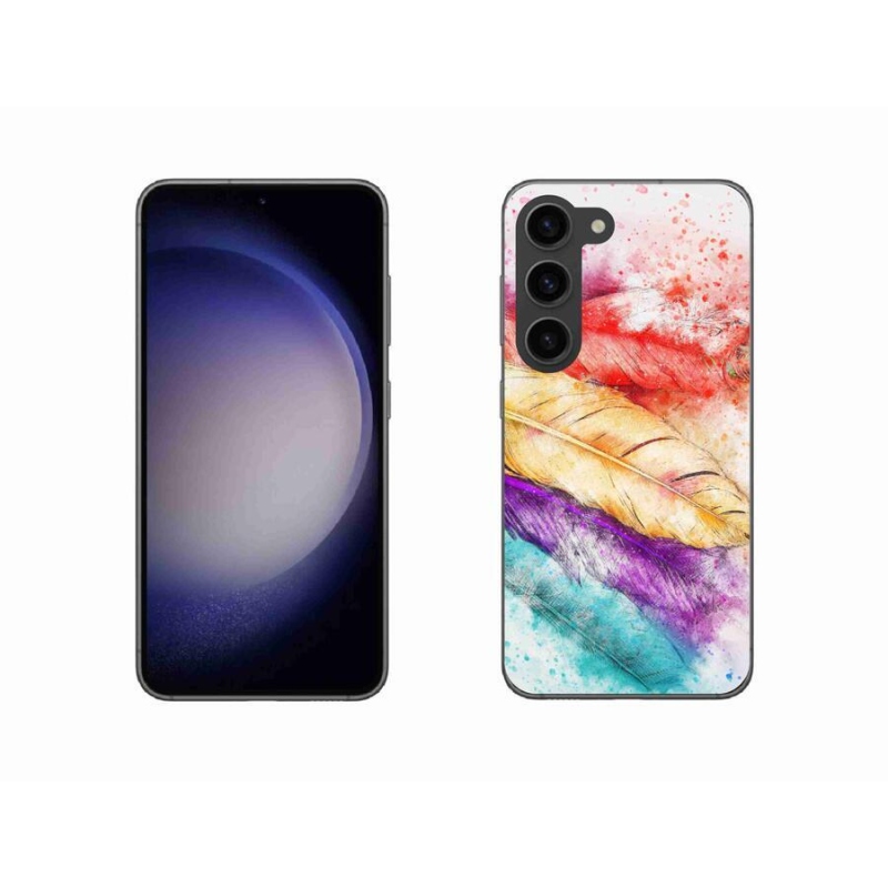 Zselés borítás mmCase Samsung Galaxy S23 5G - színes tollakkal