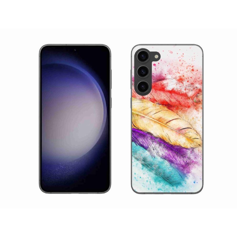 Zselés borítás mmCase Samsung Galaxy S23+ 5G - színes tollakkal