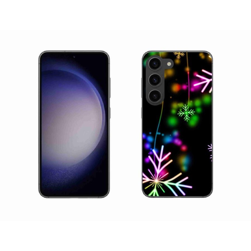 Gél borító mmCase a mobiltelefon Samsung Galaxy S23 5G - színes pelyhekkel
