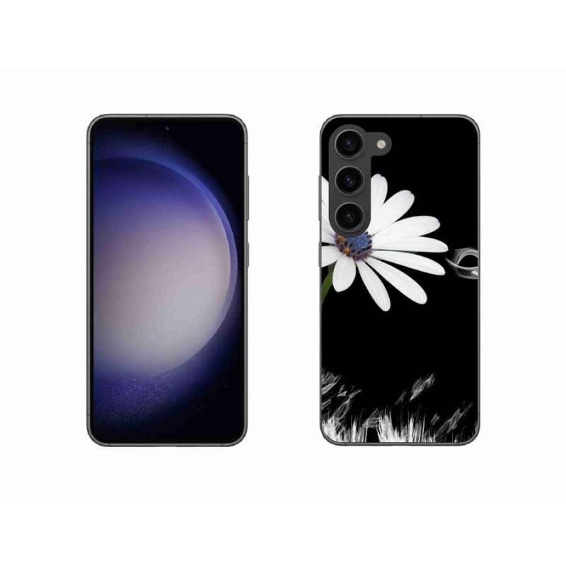 Gél védőhuzat mmCase Samsung Galaxy S23 5G - fehér virág