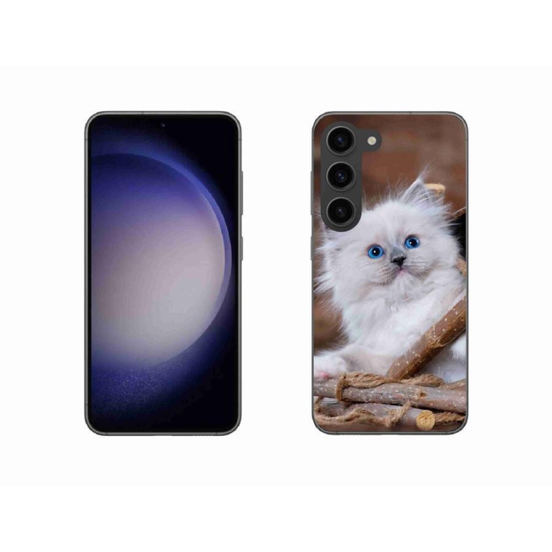 Zselés borítás mmCase Samsung Galaxy S23 5G - fehér cica