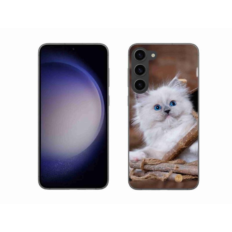 Gél védőhuzat mmCase Samsung Galaxy S23+ 5G - fehér cica