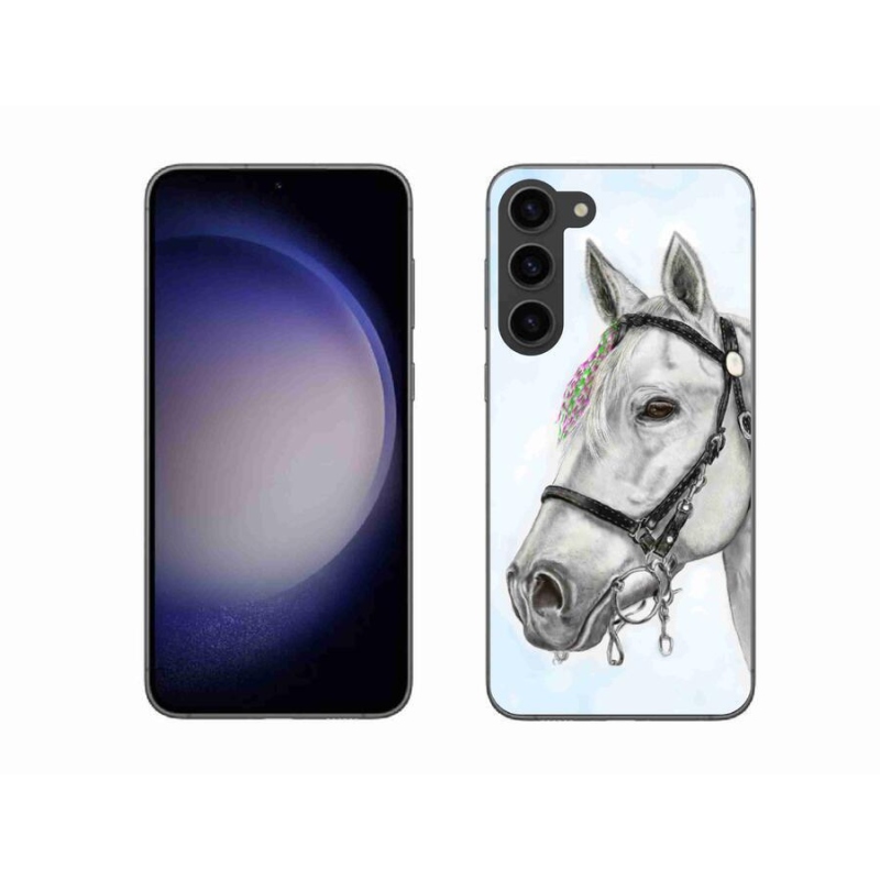 Zselés borítás mmCase Samsung Galaxy S23+ 5G - fehér ló 1