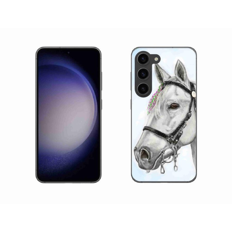 Zselés borítás mmCase Samsung Galaxy S23 5G - fehér ló 1