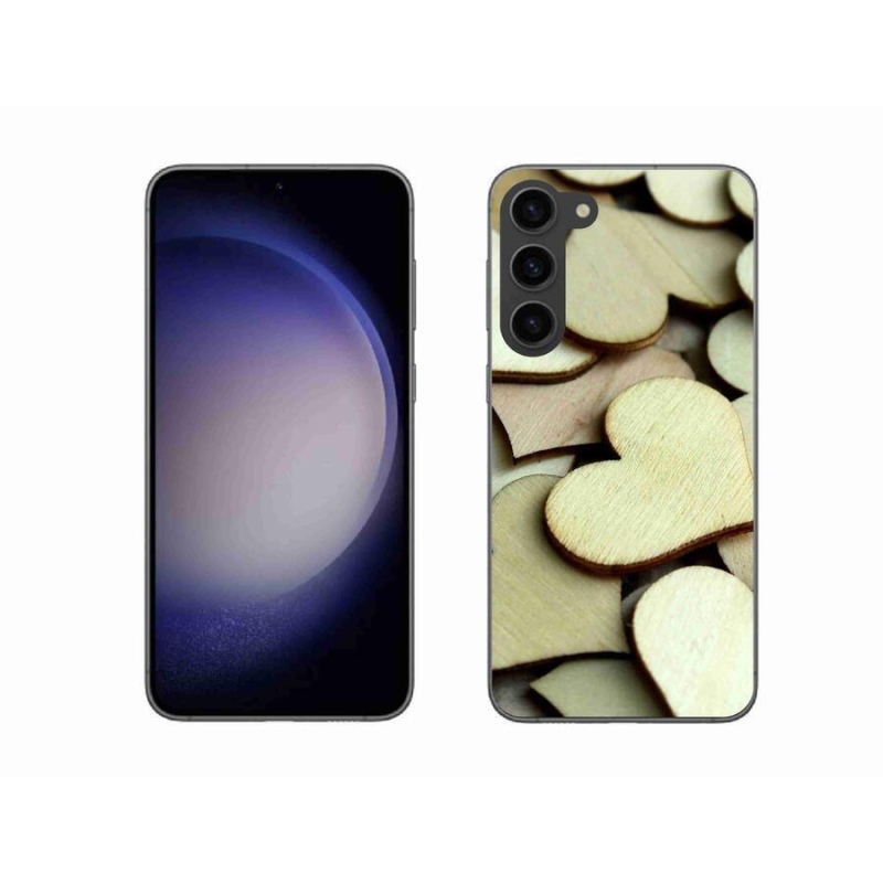 Zselés borítás mmCase Samsung Galaxy S23+ 5G - fából készült szívek