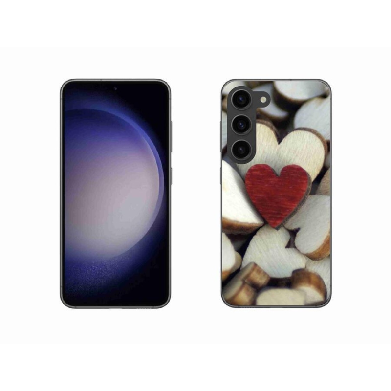 Gél védőhuzat mmCase Samsung Galaxy S23 5G - gravírozott piros szív