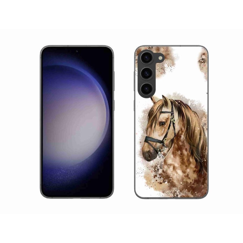 Zselés borítás mmCase Samsung Galaxy S23+ 5G - barna rajzfilm lóhoz