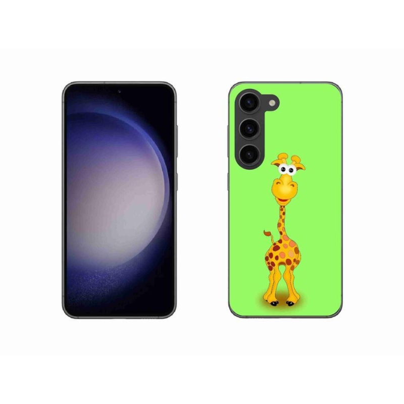 Zselés borítás mmCase Samsung Galaxy S23 5G - rajzfilm zsiráfhoz