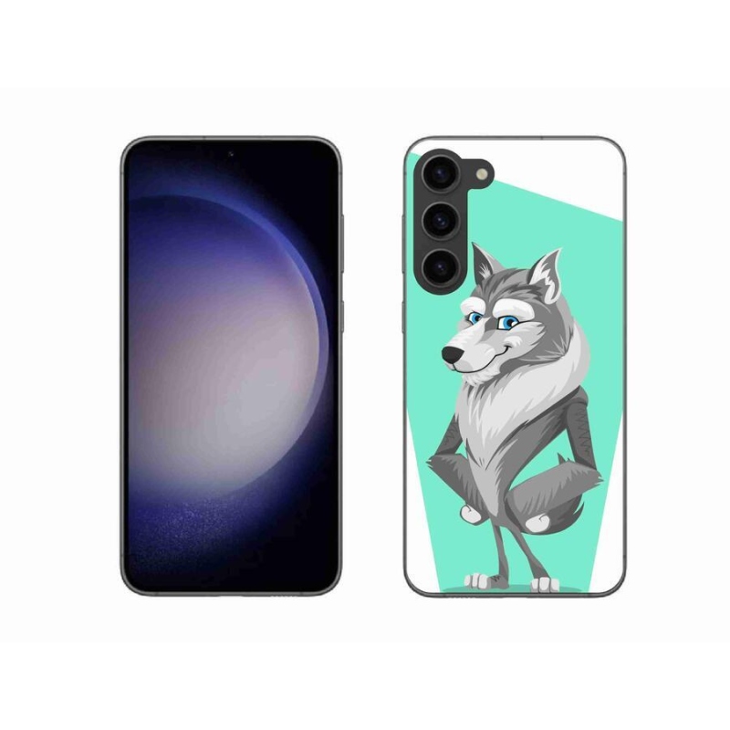 Gél védőhuzat mmCase Samsung Galaxy S23+ 5G - rajzfilm farkashoz