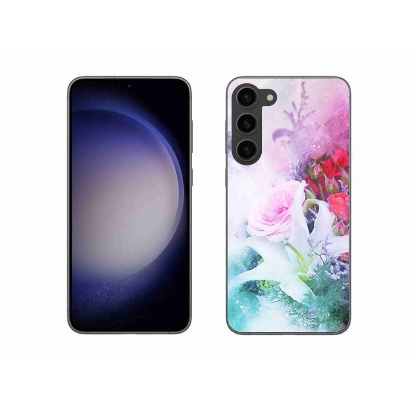 Gél borítás mmCase Samsung Galaxy S23+ 5G - virágok 4