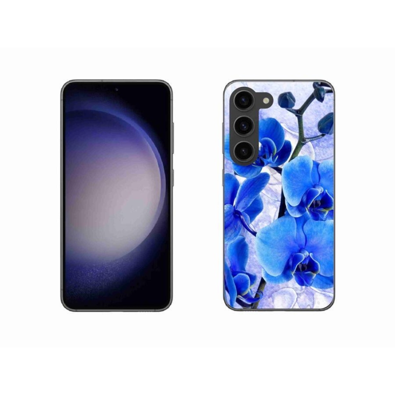 Gél védőhuzat mmCase Samsung Galaxy S23 5G - kék virágok