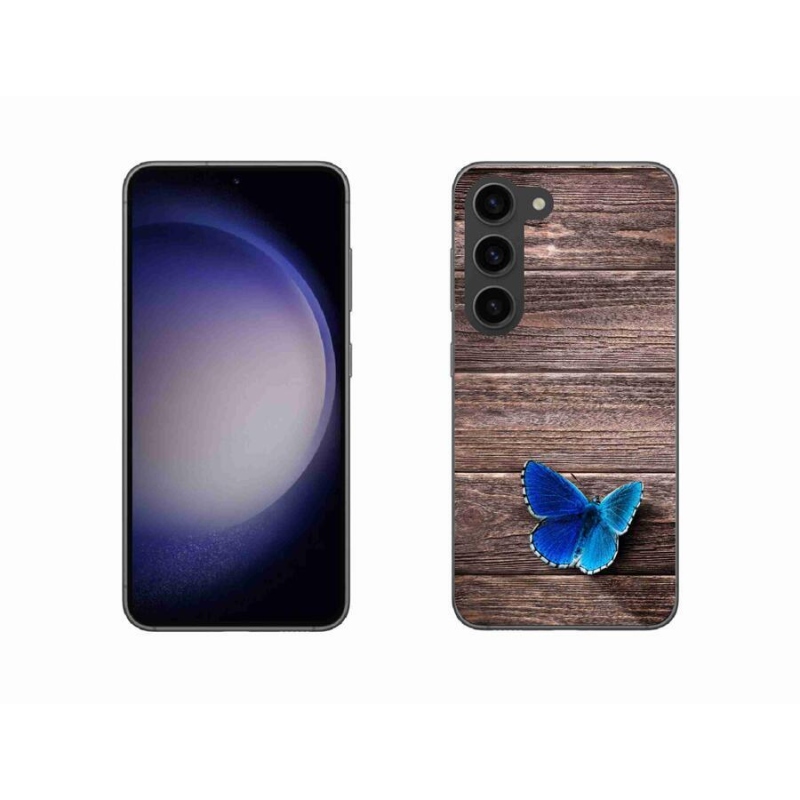 Gél védőhuzat mmCase Samsung Galaxy S23 5G - kék pillangó 1