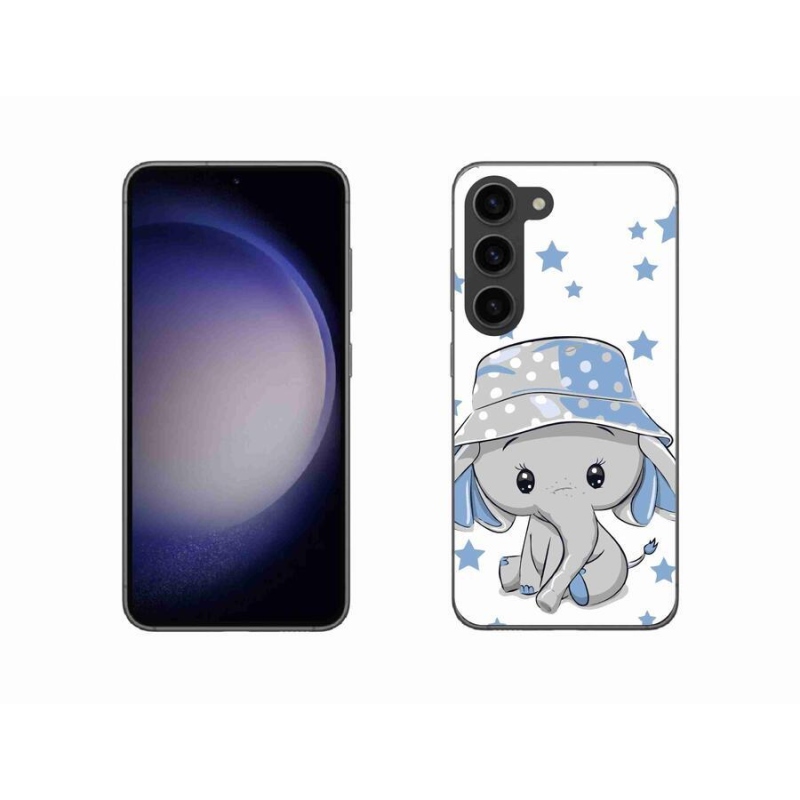 Zselés borítás mmCase Samsung Galaxy S23 5G - kék elefánthoz