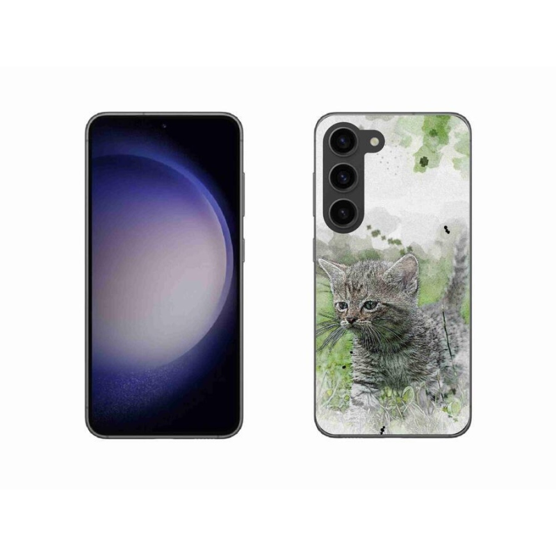 Gél borítás mmCase Samsung Galaxy S23 5G - aranyos cica 1