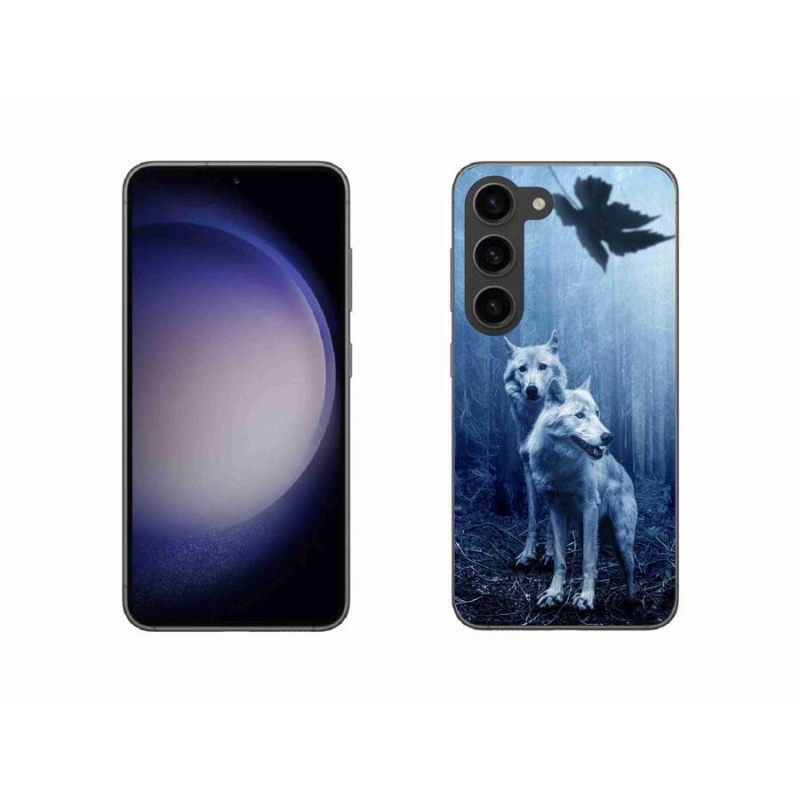 Zselés borítás mmCase Samsung Galaxy S23 5G - farkasok az erdőben