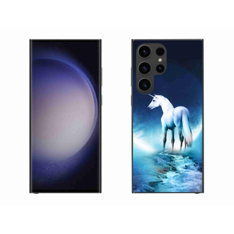 Zselés borítás mmCase Samsung Galaxy S23 Ultra 5G - fehér egyszarvúhoz