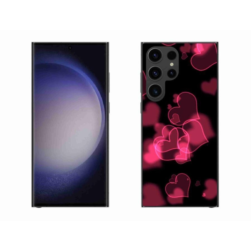 Zselés borítás mmCase Samsung Galaxy S23 Ultra 5G - piros szívek