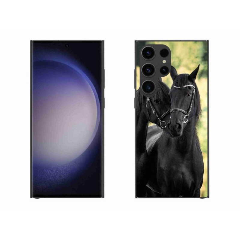 Gél borítás mmCase Samsung Galaxy S23 Ultra 5G - két fekete ló