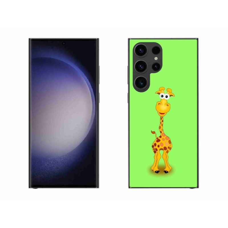Zselés borítás mmCase Samsung Galaxy S23 Ultra 5G - rajzfilm zsiráfhoz