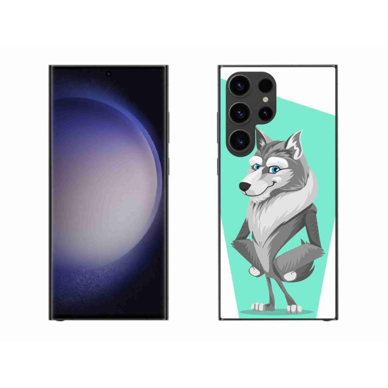 Zselés borítás mmCase Samsung Galaxy S23 Ultra 5G - rajzfilm farkashoz
