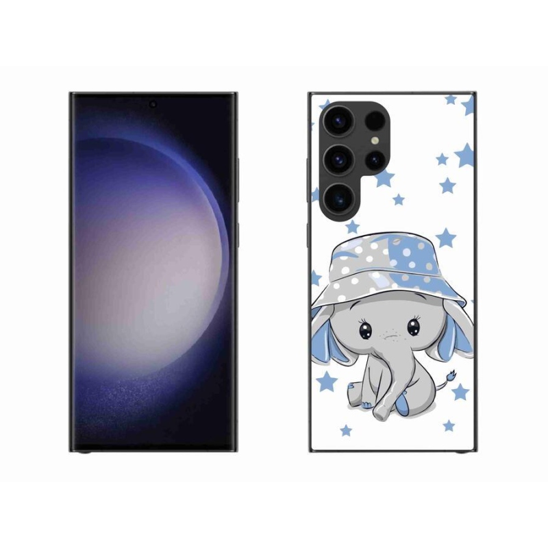 Zselés borítás mmCase Samsung Galaxy S23 Ultra 5G - kék elefánthoz