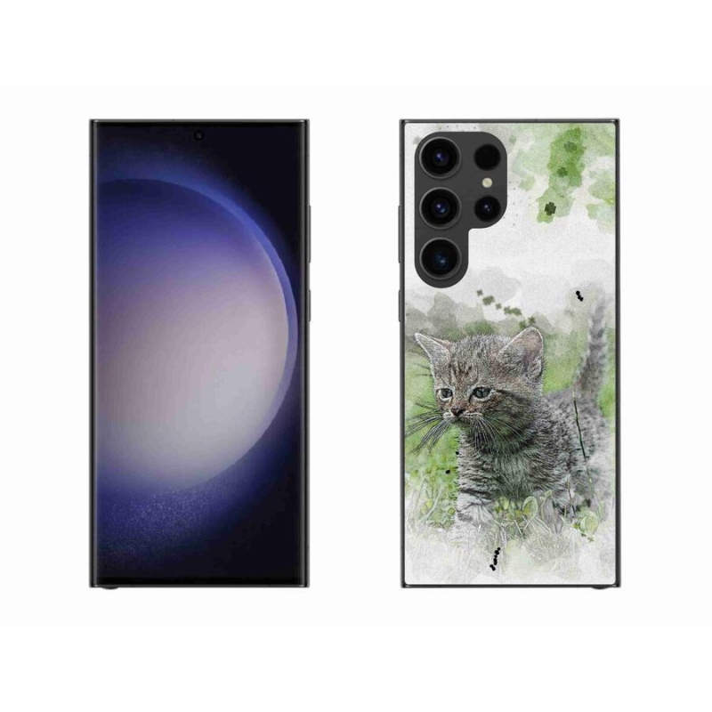 Gél borítás mmCase Samsung Galaxy S23 Ultra 5G - aranyos cica 1