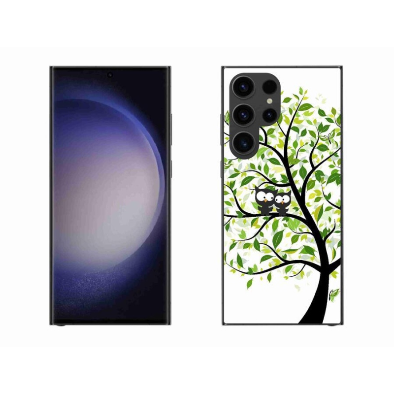 Gél borító mmCase Samsung Galaxy S23 Ultra 5G - baglyok a fán - Samsung Galaxy S23 Ultra 5G számára
