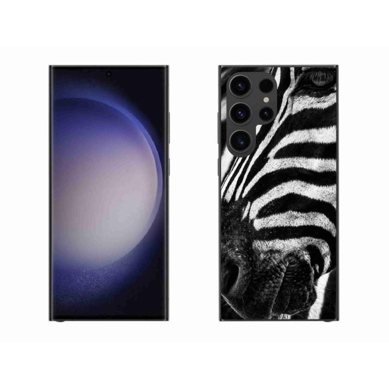 Zselés borítás mmCase Samsung Galaxy S23 Ultra 5G készülékhez - zebra