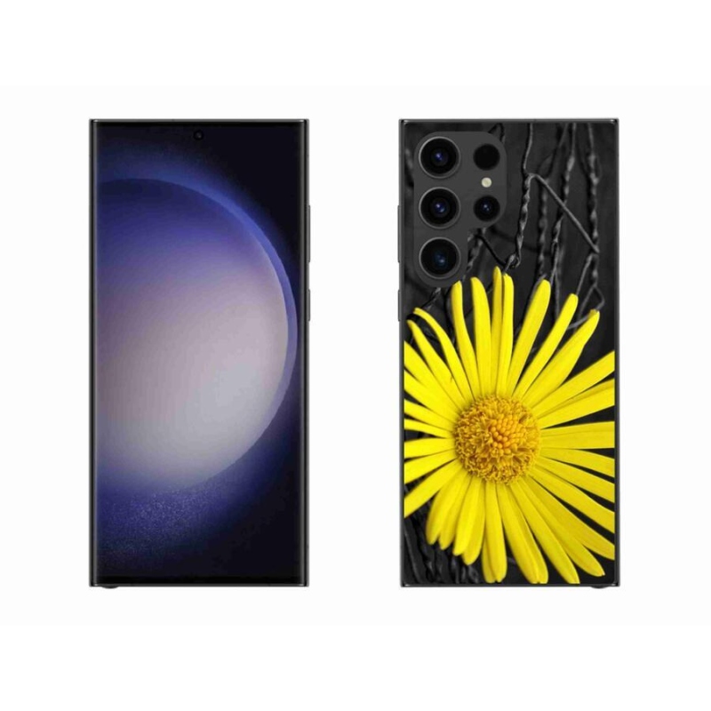 Gél védőhuzat mmCase Samsung Galaxy S23 Ultra 5G - sárga virág