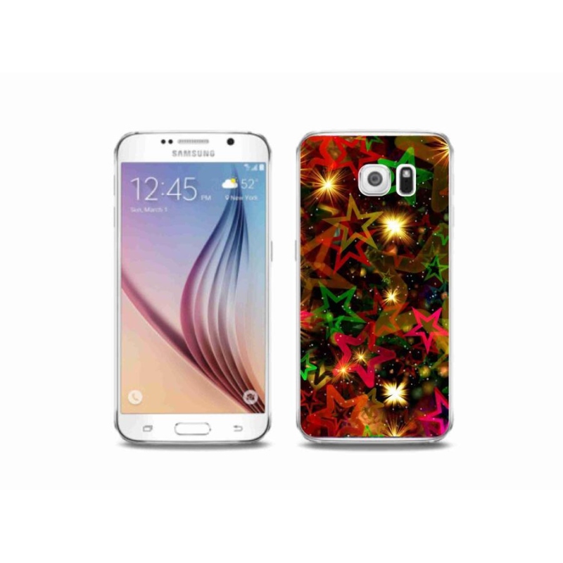 Zselés borítás mmCase Samsung Galaxy S6 készülékhez - színes csillagok