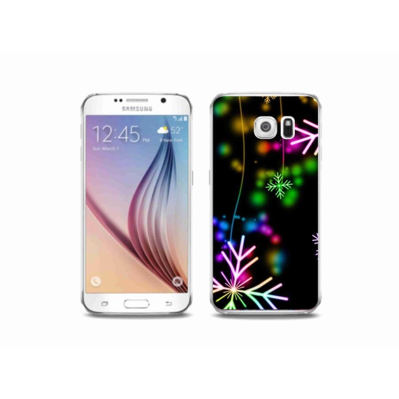 Gél borítás mmCase a mobil Samsung Galaxy S6 - színes pelyhek