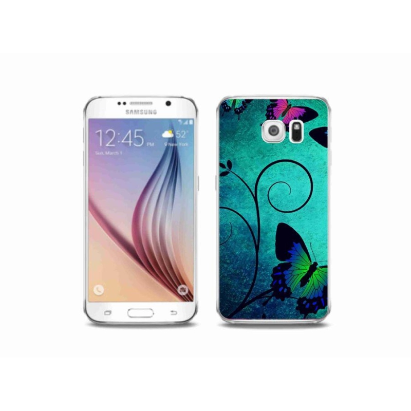 Gél borítás mmCase Samsung Galaxy S6 készülékhez - színes pillangók