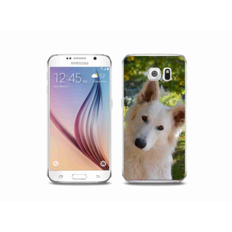 Zselés borítás mmCase Samsung Galaxy S6 - fehér Svájci juhász 1