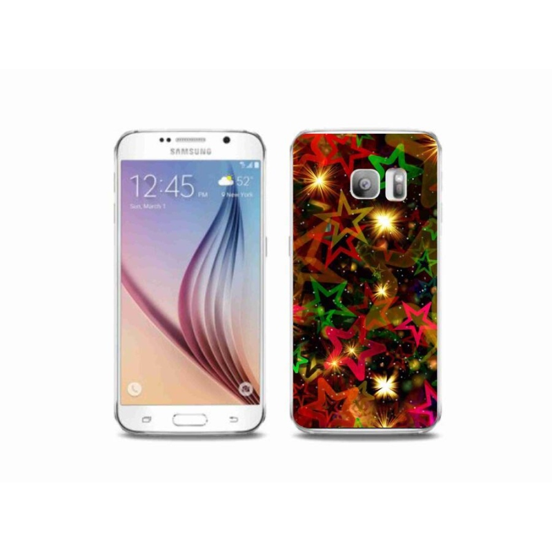 Gél borítás mmCase Samsung Galaxy S6 Edge készülékhez - színes csillagok