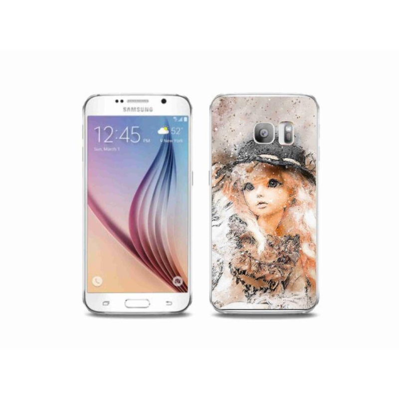 Gél borítás mmCase Samsung Galaxy S6 Edge készülékhez - lány kalapban