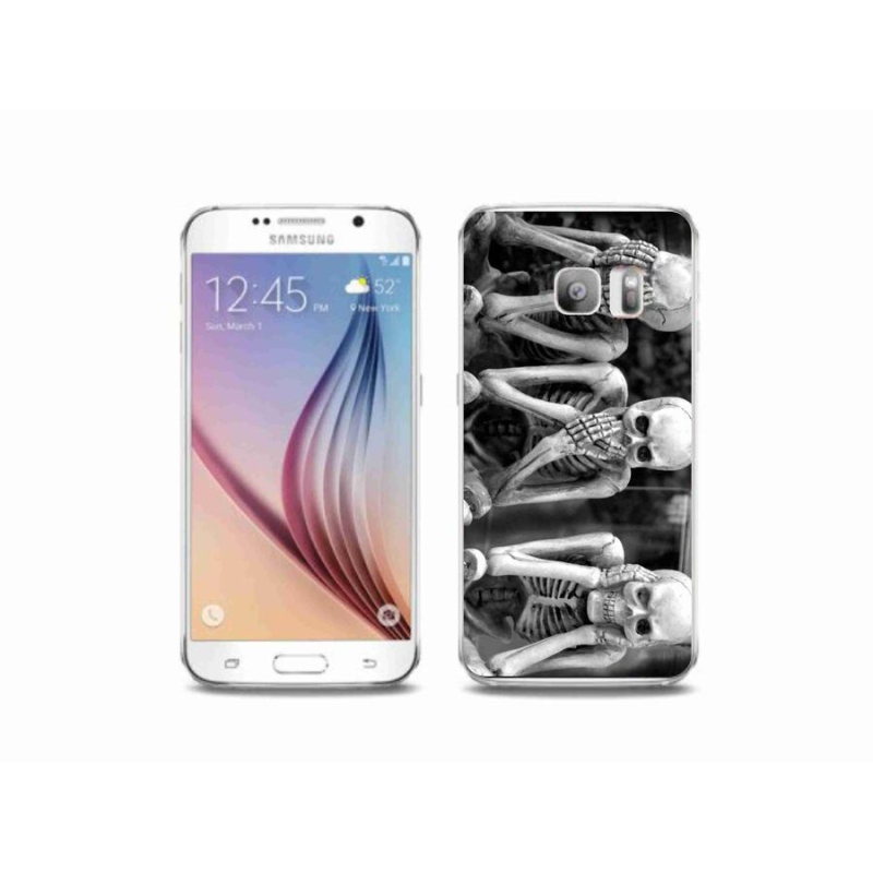 Gél borítás mmCase Samsung Galaxy S6 Edge készülékhez - csontvázak